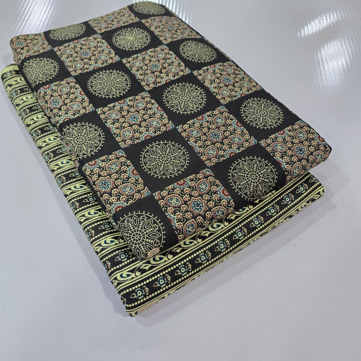 Premium Pure Cotton 60x60 Jaipuri Printed Fabric Set â 5 Meter Top & 5 Meter Bottom | 44 Inch Width][ MIN ORDER QUANTITY 10 METER}