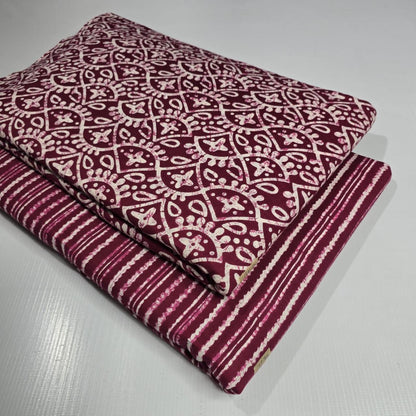 Premium Pure Cotton 60x60 Jaipuri Printed Fabric Set â 5 Meter Top & 5 Meter Bottom | 44 Inch Width][ MIN ORDER QUANTITY 10 METER}