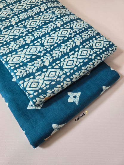 Premium Pure Cotton 60x60 Jaipuri Printed Fabric Set â 5 Meter Top & 5 Meter Bottom | 44 Inch Width][ MIN ORDER QUANTITY 10 METER}