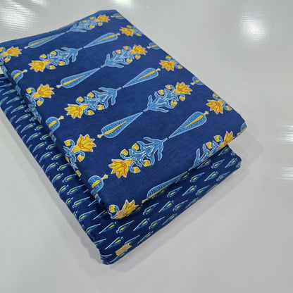 Premium Pure Cotton 60x60 Jaipuri Printed Fabric Set â 5 Meter Top & 5 Meter Bottom | 44 Inch Width][ MIN ORDER QUANTITY 10 METER}