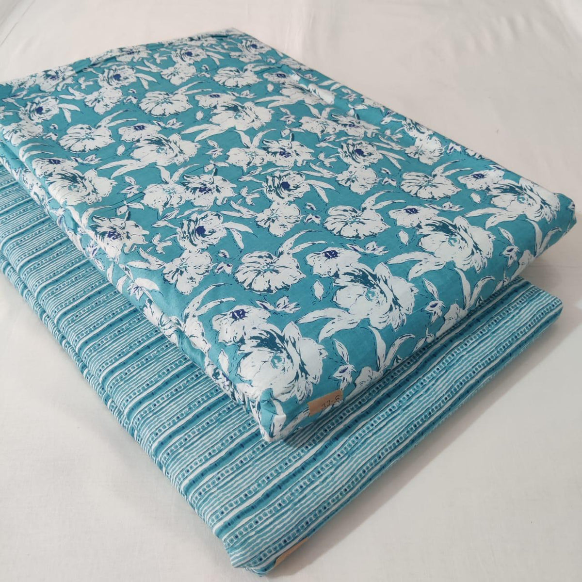 Premium Pure Cotton 60x60 Jaipuri Printed Fabric Set â 5 Meter Top & 5 Meter Bottom | 44 Inch Width][ MIN ORDER QUANTITY 10 METER}