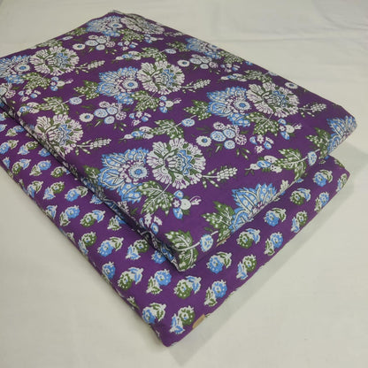 Premium Pure Cotton 60x60 Jaipuri Printed Fabric Set â 5 Meter Top & 5 Meter Bottom | 44 Inch Width][ MIN ORDER QUANTITY 10 METER}