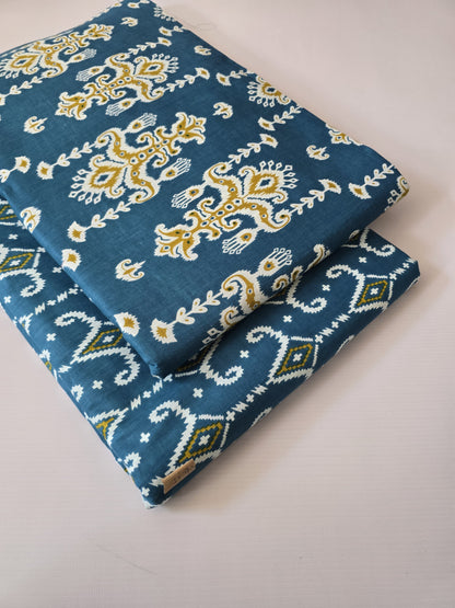 Premium Pure Cotton 60x60 Jaipuri Printed Fabric Set â 5 Meter Top & 5 Meter Bottom | 44 Inch Width][ MIN ORDER QUANTITY 10 METER}