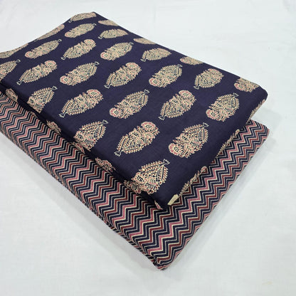 Premium Pure Cotton 60x60 Jaipuri Printed Fabric Set â 5 Meter Top & 5 Meter Bottom | 44 Inch Width][ MIN ORDER QUANTITY 10 METER}