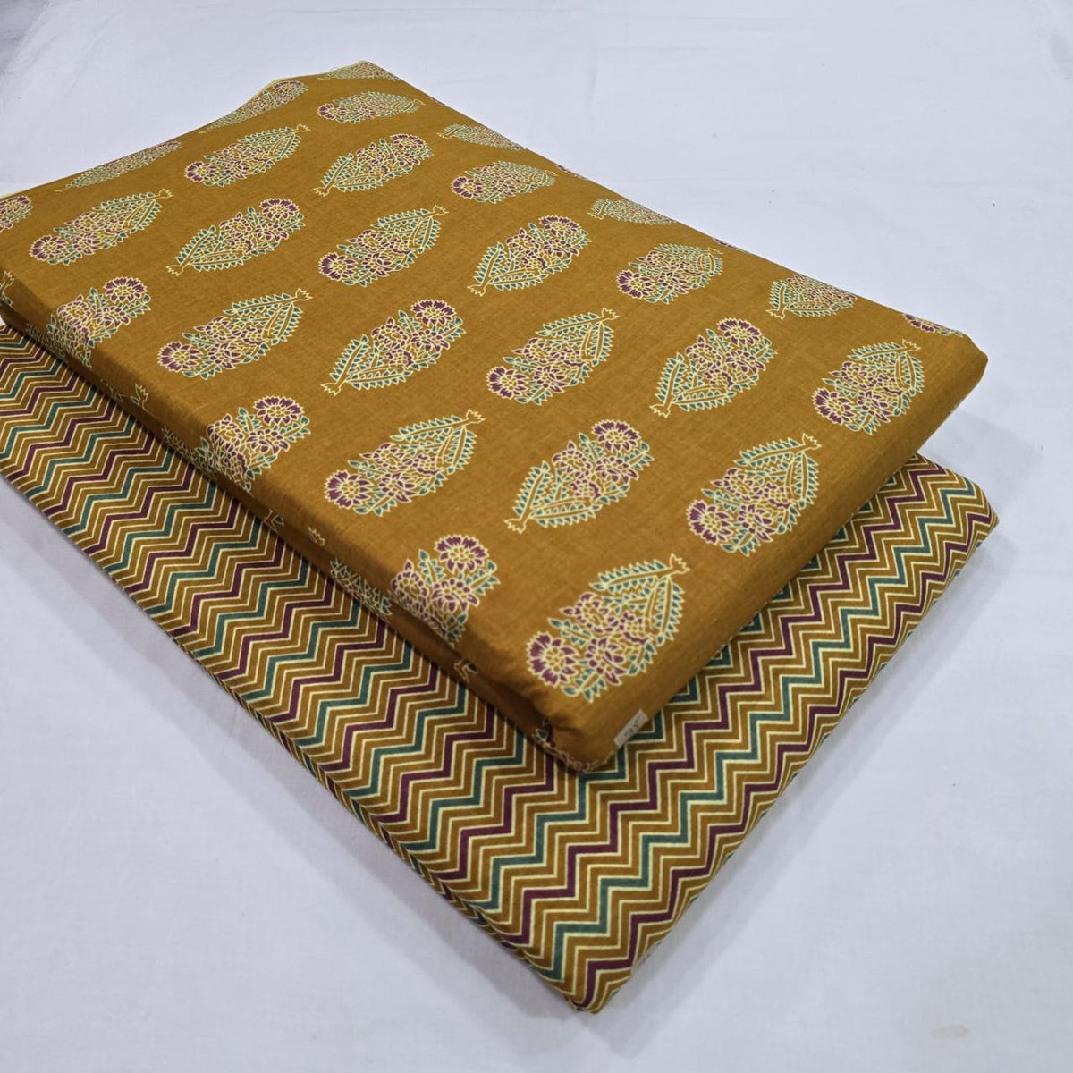 Premium Pure Cotton 60x60 Jaipuri Printed Fabric Set â 5 Meter Top & 5 Meter Bottom | 44 Inch Width][ MIN ORDER QUANTITY 10 METER}