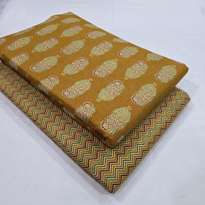 Premium Pure Cotton 60x60 Jaipuri Printed Fabric Set â 5 Meter Top & 5 Meter Bottom | 44 Inch Width][ MIN ORDER QUANTITY 10 METER}