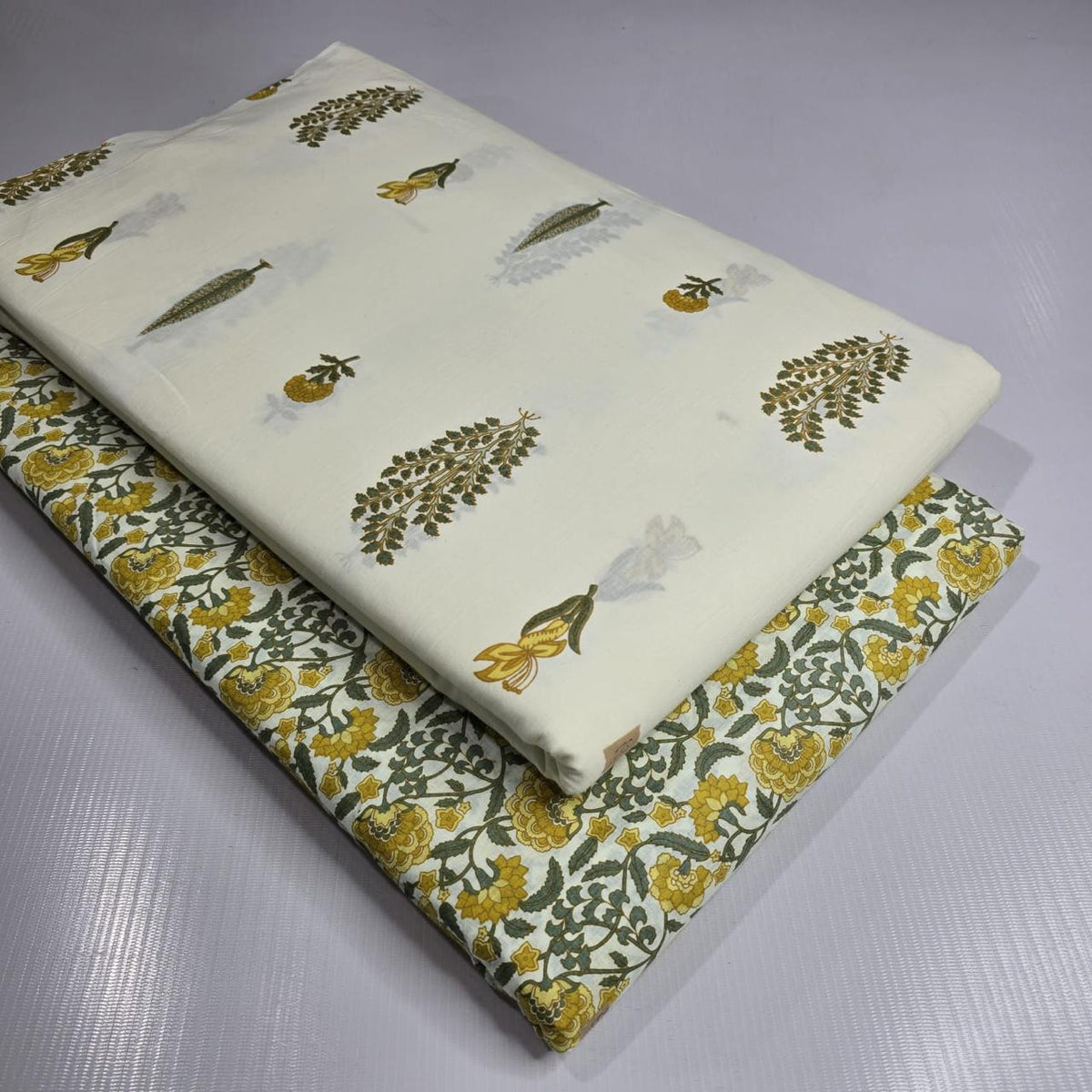 Premium Pure Cotton 60x60 Jaipuri Printed Fabric Set â 5 Meter Top & 5 Meter Bottom | 44 Inch Width][ MIN ORDER QUANTITY 10 METER}