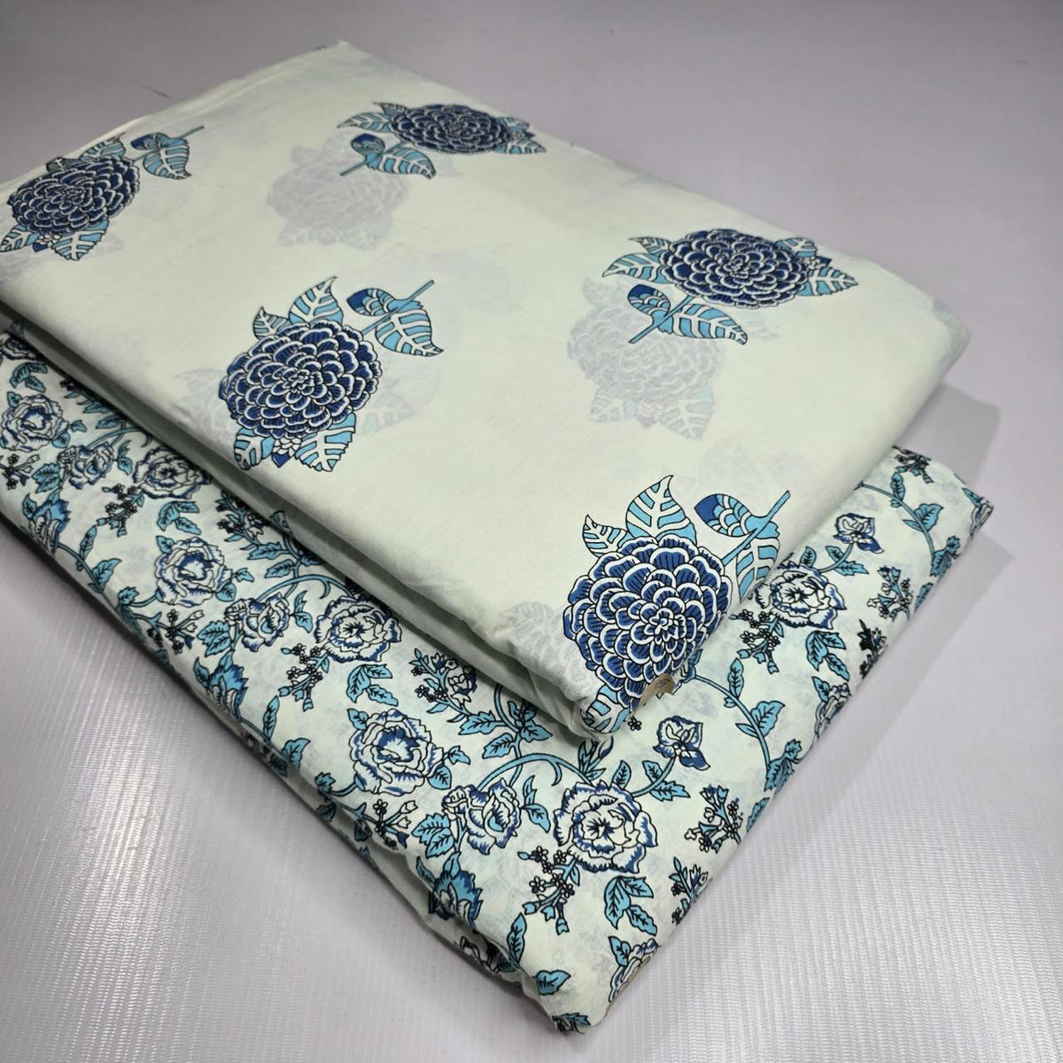 Premium Pure Cotton 60x60 Jaipuri Printed Fabric Set â 5 Meter Top & 5 Meter Bottom | 44 Inch Width][ MIN ORDER QUANTITY 10 METER}