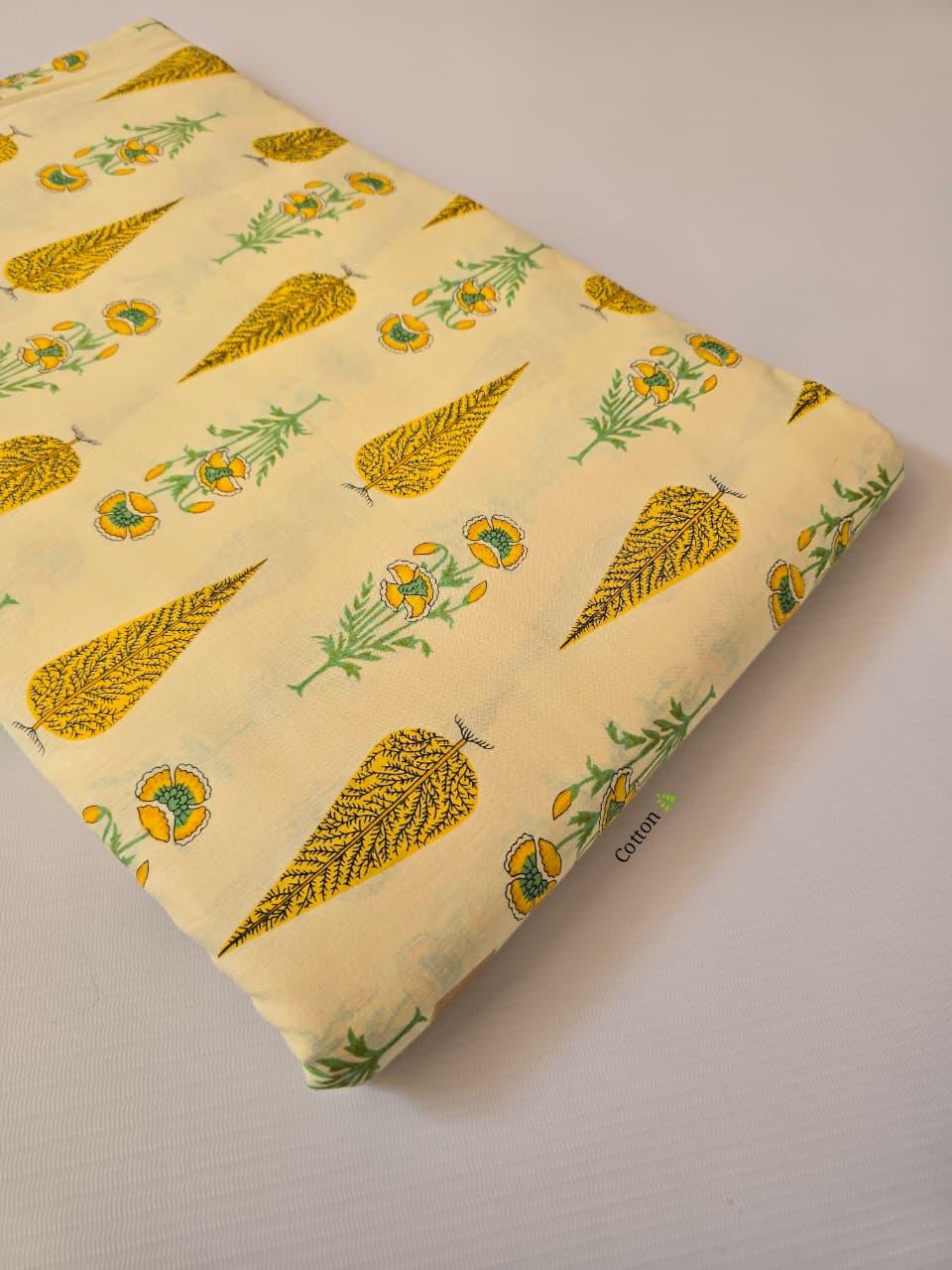 Premium Pure Cotton 60x60 Jaipuri Printed Fabric Set â 5 Meter Top & 5 Meter Bottom | 44 Inch Width][ MIN ORDER QUANTITY 10 METER}