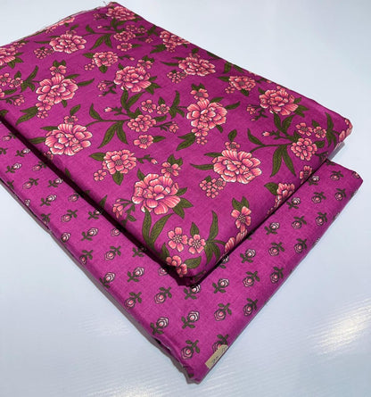 Premium Pure Cotton 60x60 Jaipuri Printed Fabric Set â 5 Meter Top & 5 Meter Bottom | 44 Inch Width][ MIN ORDER QUANTITY 10 METER}