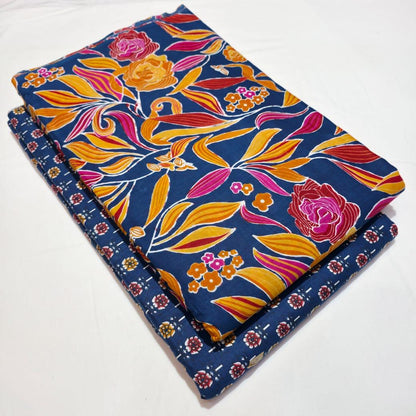 Premium Pure Cotton 60x60 Jaipuri Printed Fabric Set â 5 Meter Top & 5 Meter Bottom | 44 Inch Width][ MIN ORDER QUANTITY 10 METER}