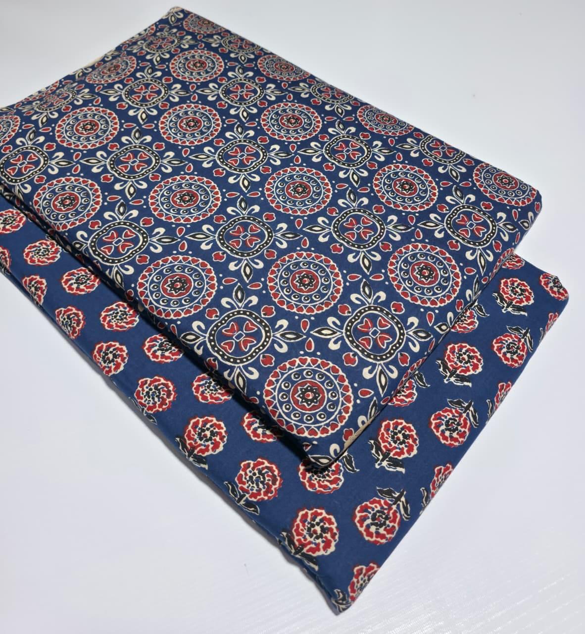 Premium Pure Cotton 60x60 Jaipuri Printed Fabric Set â 5 Meter Top & 5 Meter Bottom | 44 Inch Width][ MIN ORDER QUANTITY 10 METER}