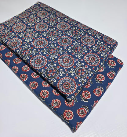 Premium Pure Cotton 60x60 Jaipuri Printed Fabric Set â 5 Meter Top & 5 Meter Bottom | 44 Inch Width][ MIN ORDER QUANTITY 10 METER}