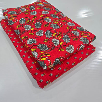 Premium Pure Cotton 60x60 Jaipuri Printed Fabric Set â 5 Meter Top & 5 Meter Bottom | 44 Inch Width][ MIN ORDER QUANTITY 10 METER}