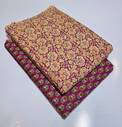 Premium Pure Cotton 60x60 Jaipuri Printed Fabric Set â 5 Meter Top & 5 Meter Bottom | 44 Inch Width][ MIN ORDER QUANTITY 10 METER}