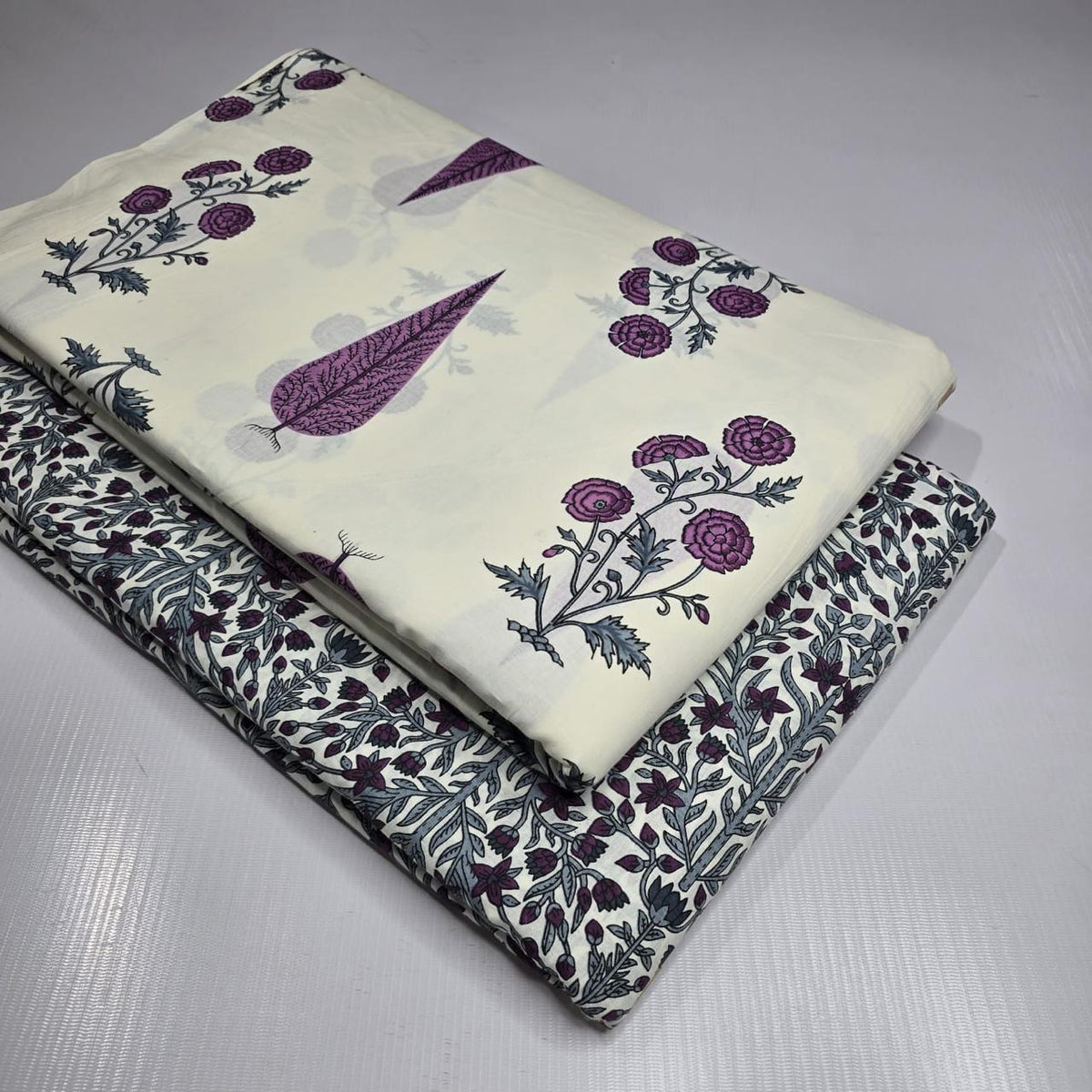 Premium Pure Cotton 60x60 Jaipuri Printed Fabric Set â 5 Meter Top & 5 Meter Bottom | 44 Inch Width][ MIN ORDER QUANTITY 10 METER}