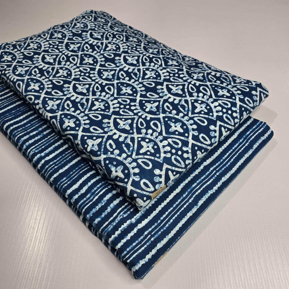 Premium Pure Cotton 60x60 Jaipuri Printed Fabric Set â 5 Meter Top & 5 Meter Bottom | 44 Inch Width][ MIN ORDER QUANTITY 10 METER}