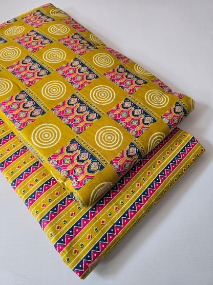 Premium Pure Cotton 60x60 Jaipuri Printed Fabric Set â 5 Meter Top & 5 Meter Bottom | 44 Inch Width][ MIN ORDER QUANTITY 10 METER}