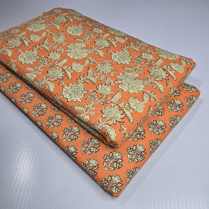 Premium Pure Cotton 60x60 Jaipuri Printed Fabric Set â 5 Meter Top & 5 Meter Bottom | 44 Inch Width][ MIN ORDER QUANTITY 10 METER}