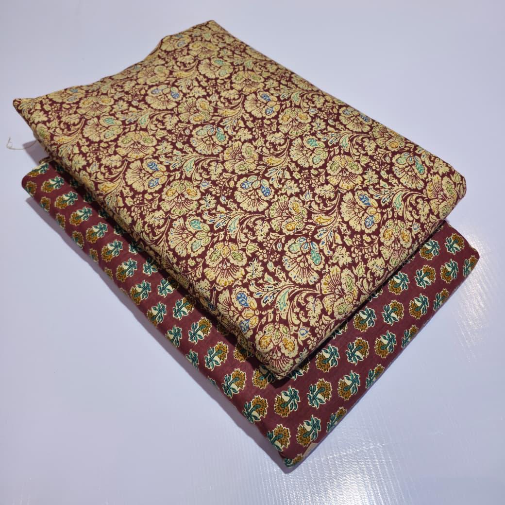 Premium Pure Cotton 60x60 Jaipuri Printed Fabric Set â 5 Meter Top & 5 Meter Bottom | 44 Inch Width][ MIN ORDER QUANTITY 10 METER}