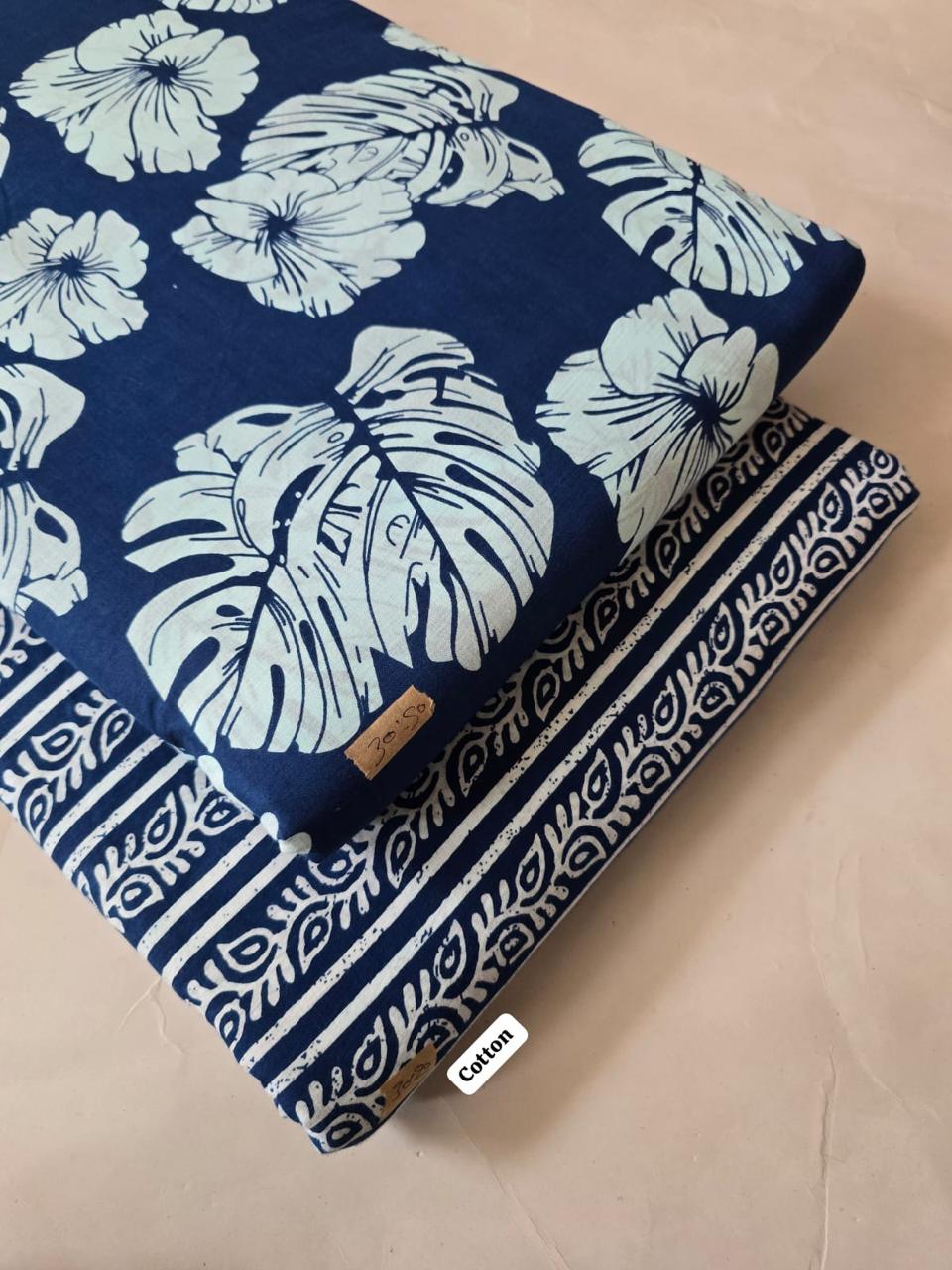 Premium Pure Cotton 60x60 Jaipuri Printed Fabric Set â 5 Meter Top & 5 Meter Bottom | 44 Inch Width][ MIN ORDER QUANTITY 10 METER}