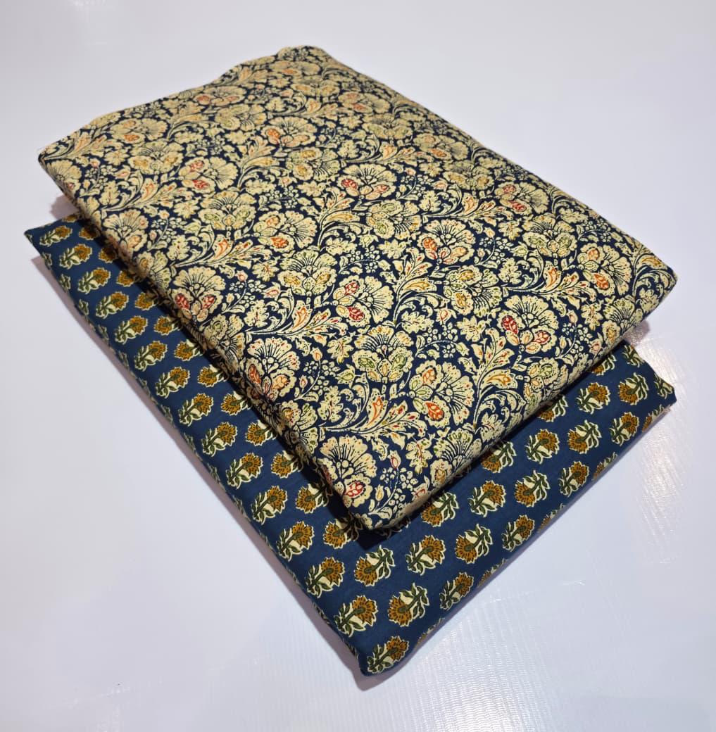 Premium Pure Cotton 60x60 Jaipuri Printed Fabric Set â 5 Meter Top & 5 Meter Bottom | 44 Inch Width][ MIN ORDER QUANTITY 10 METER}