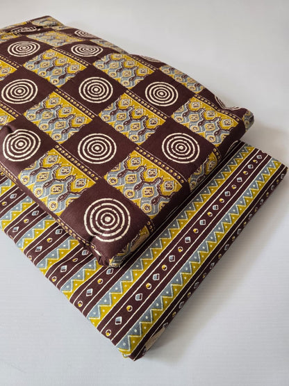 Premium Pure Cotton 60x60 Jaipuri Printed Fabric Set â 5 Meter Top & 5 Meter Bottom | 44 Inch Width][ MIN ORDER QUANTITY 10 METER}
