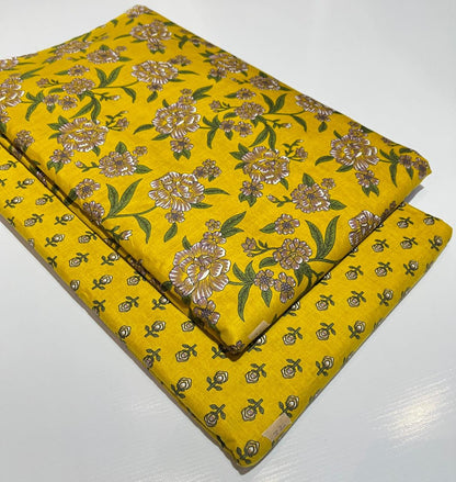 Premium Pure Cotton 60x60 Jaipuri Printed Fabric Set â 5 Meter Top & 5 Meter Bottom | 44 Inch Width][ MIN ORDER QUANTITY 10 METER}
