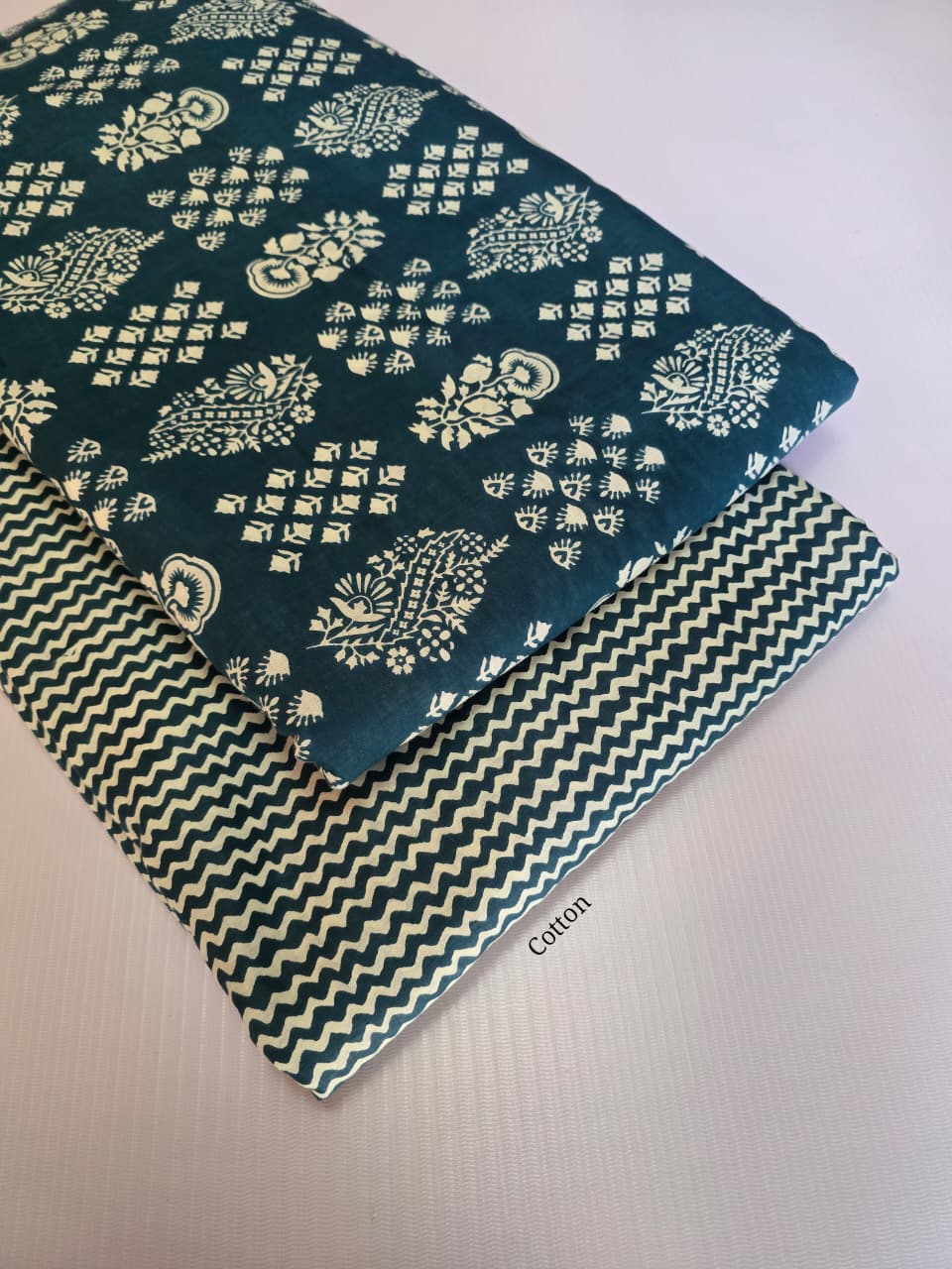 Premium Pure Cotton 60x60 Jaipuri Printed Fabric Set â 5 Meter Top & 5 Meter Bottom | 44 Inch Width][ MIN ORDER QUANTITY 10 METER}