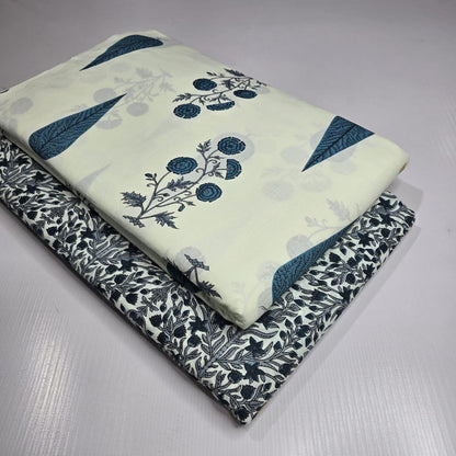 Premium Pure Cotton 60x60 Jaipuri Printed Fabric Set â 5 Meter Top & 5 Meter Bottom | 44 Inch Width][ MIN ORDER QUANTITY 10 METER}
